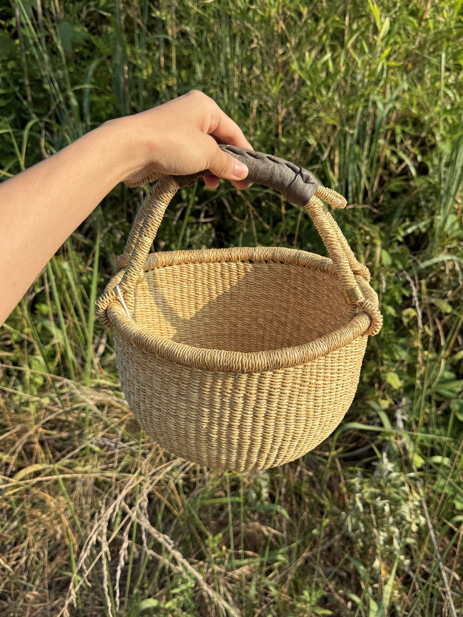 Bolga basket / D (丸型Sサイズ) – seed and soil