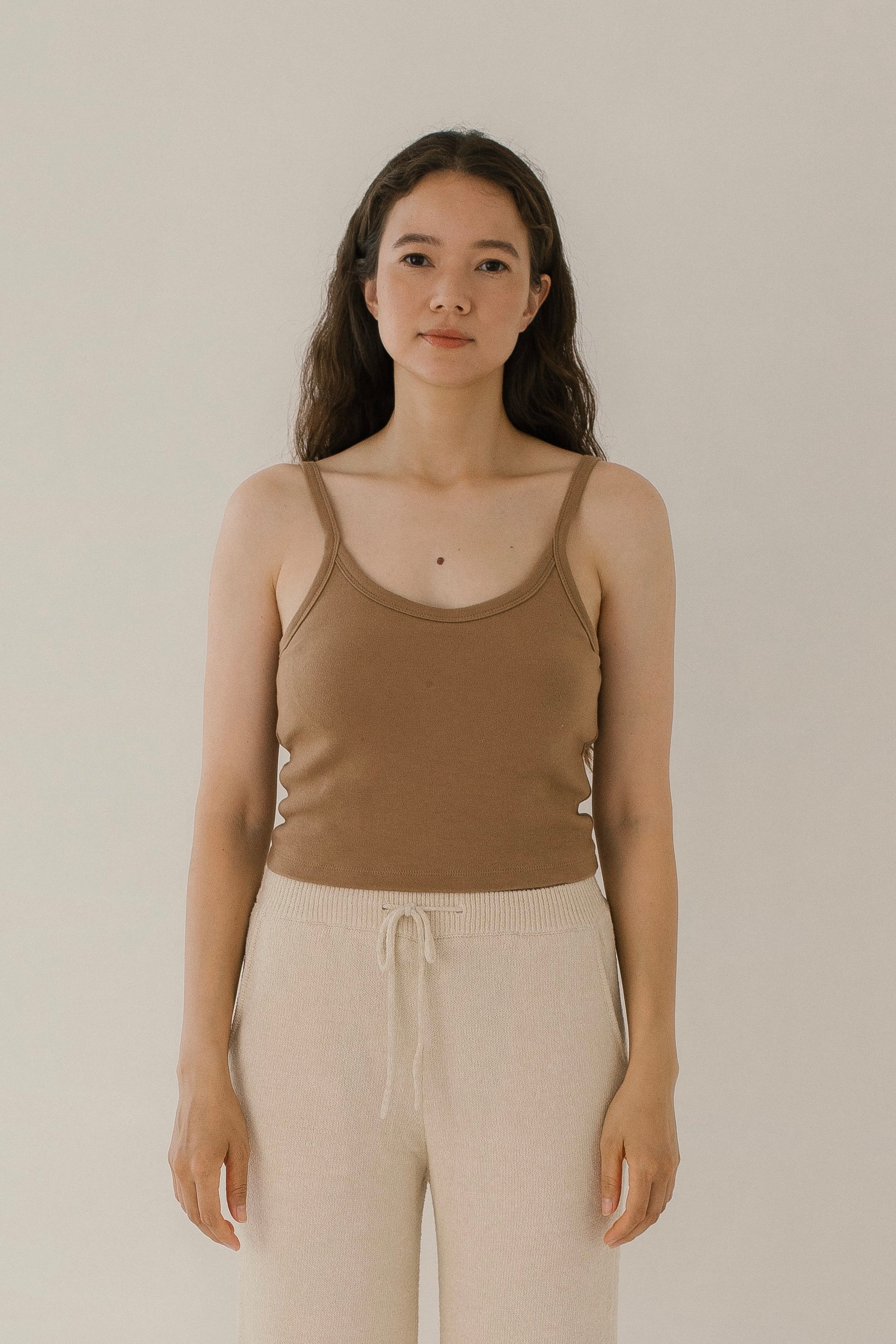 【新品】seedandsoil Organic cotton tank tan 新品】seedandsoil Organic cotton tank tan