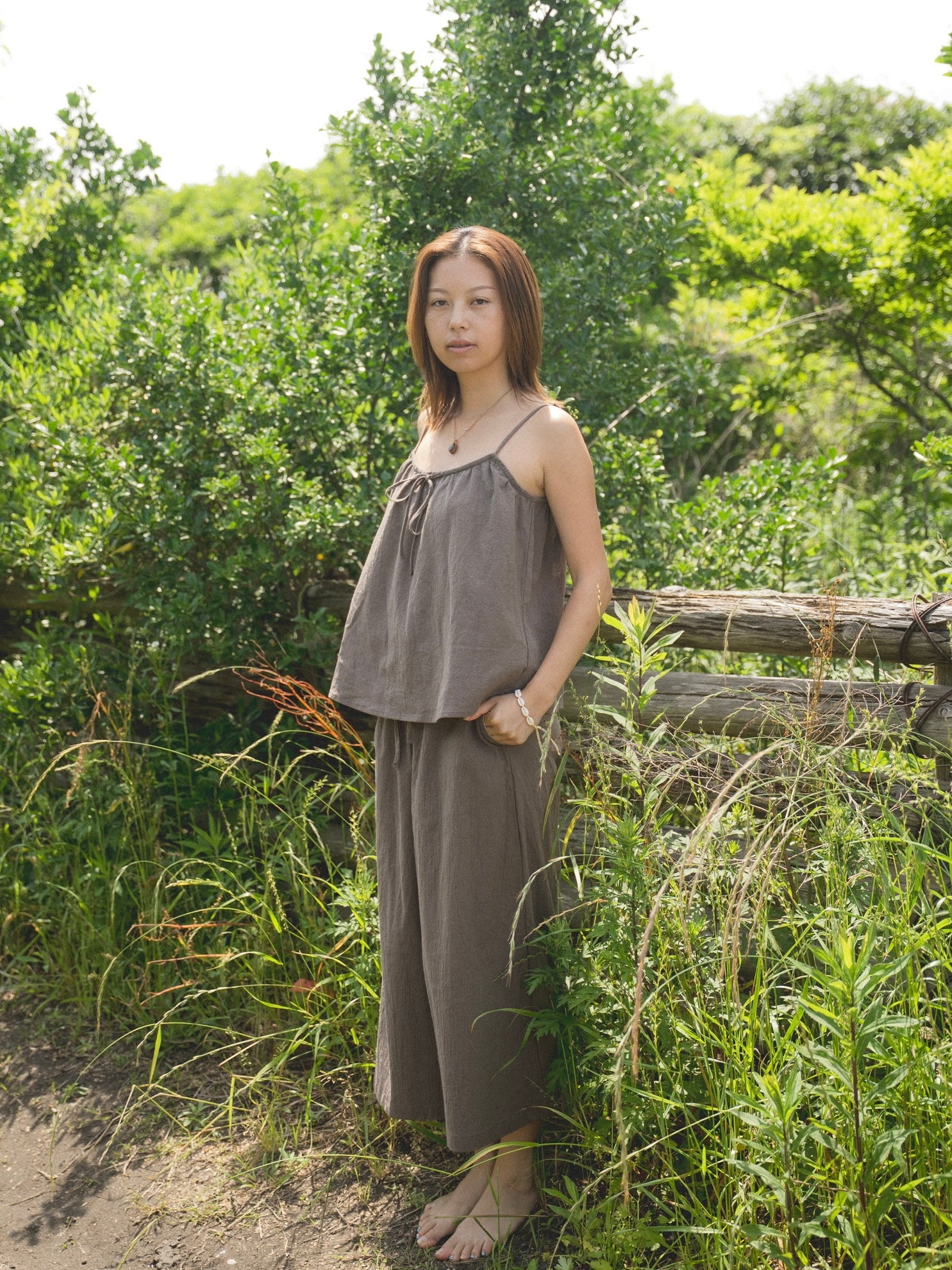 Loose wide pants (mocha) – seed and soil