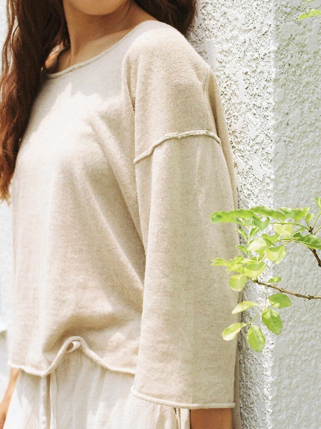 Comfy knit top (natural) – seed and soil