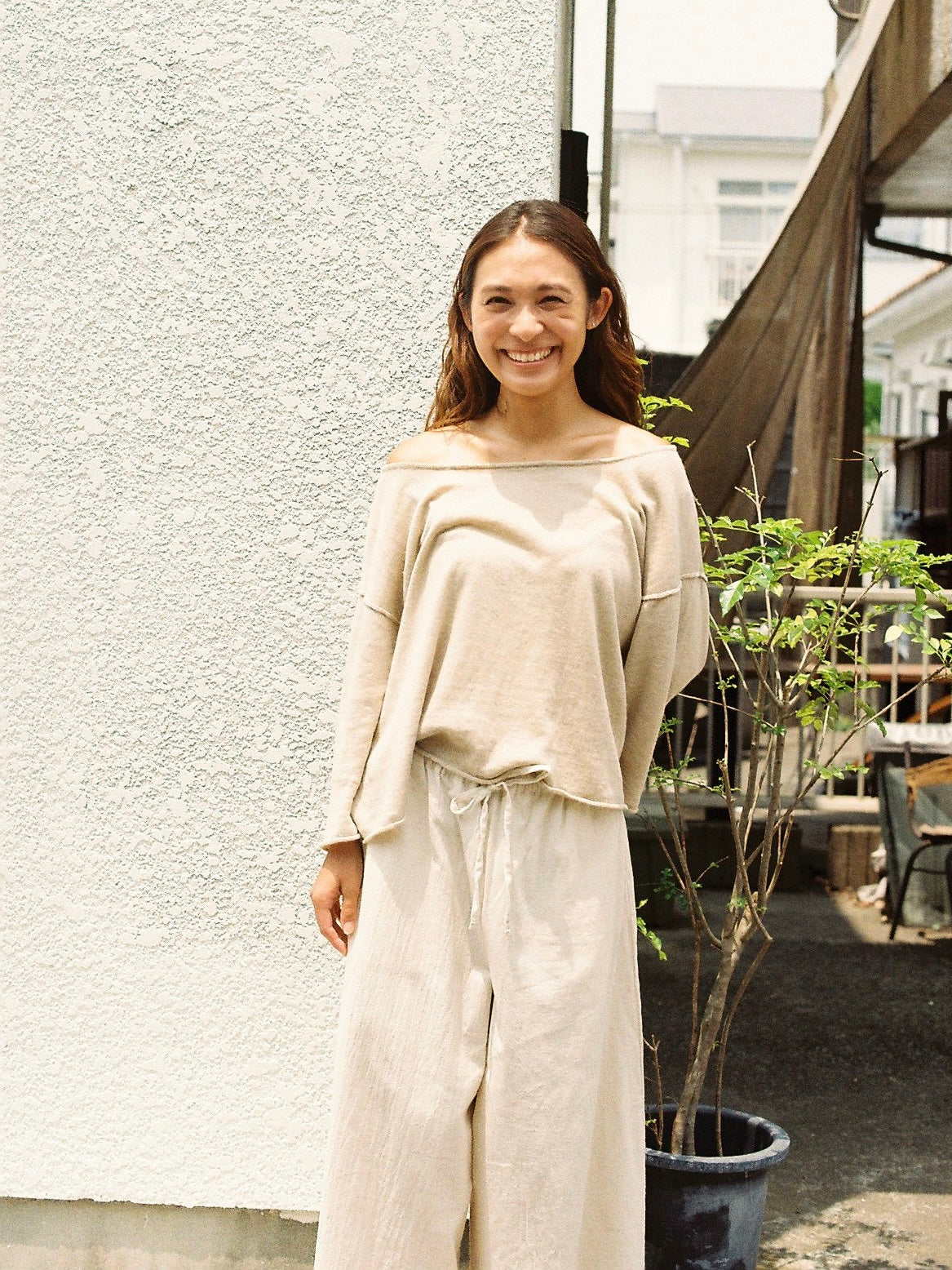 Comfy knit top (natural) – seed and soil
