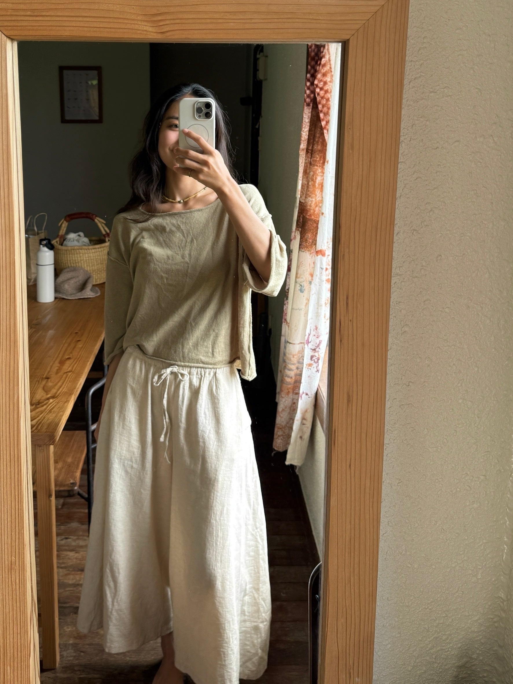 Comfy knit top (sage) – seed and soil