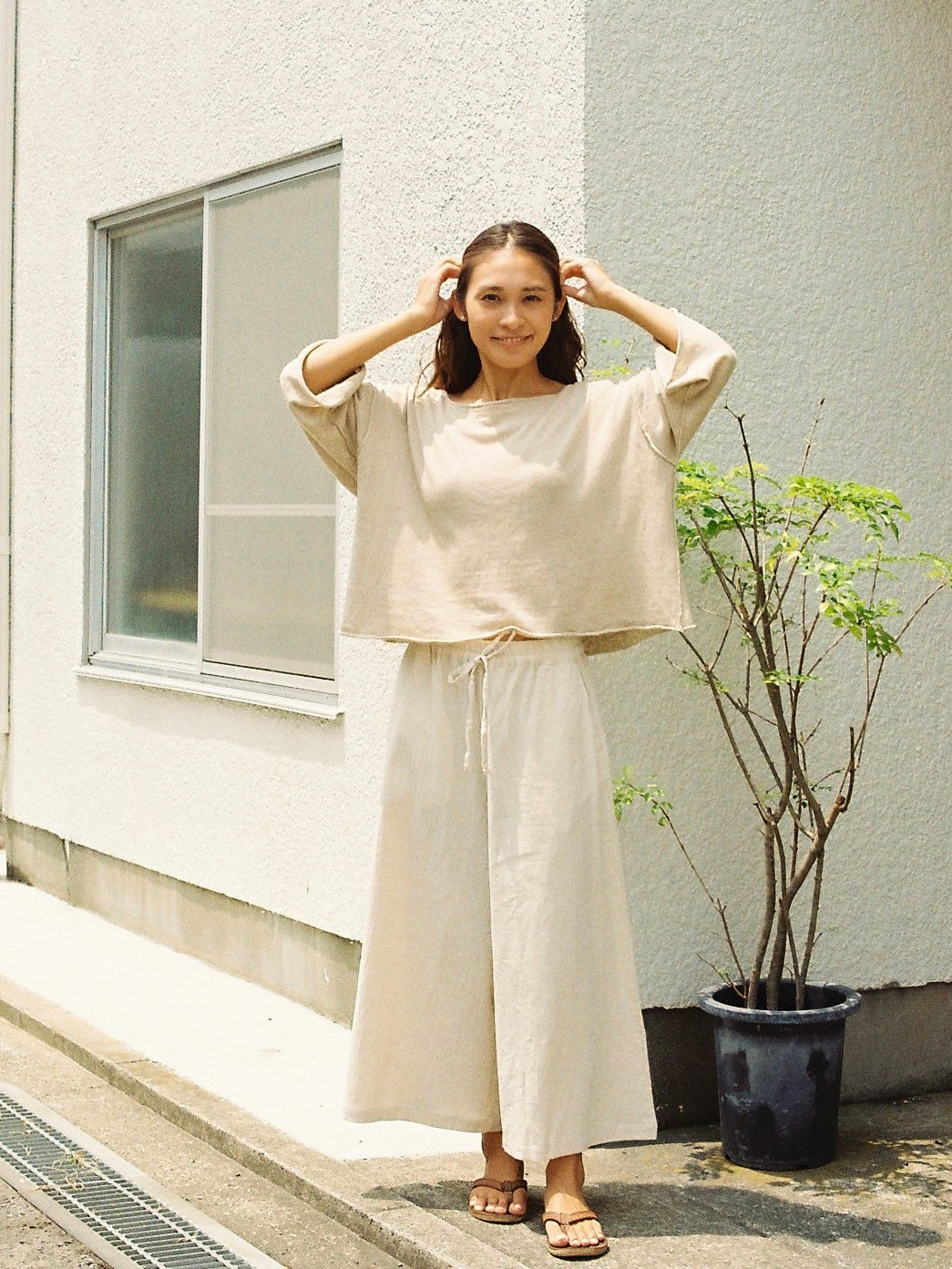 Comfy knit top (natural) – seed and soil