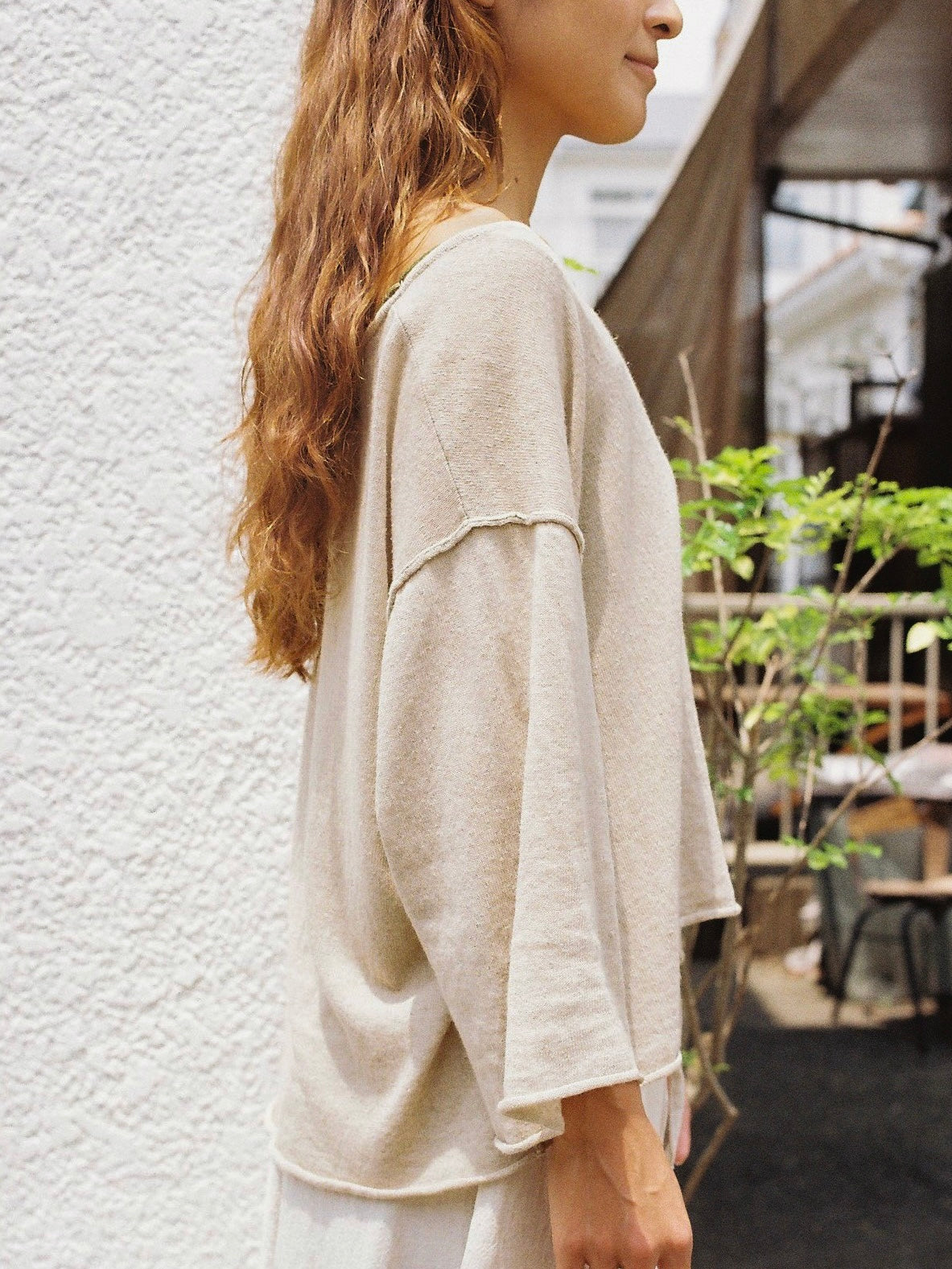Comfy knit top (natural) – seed and soil