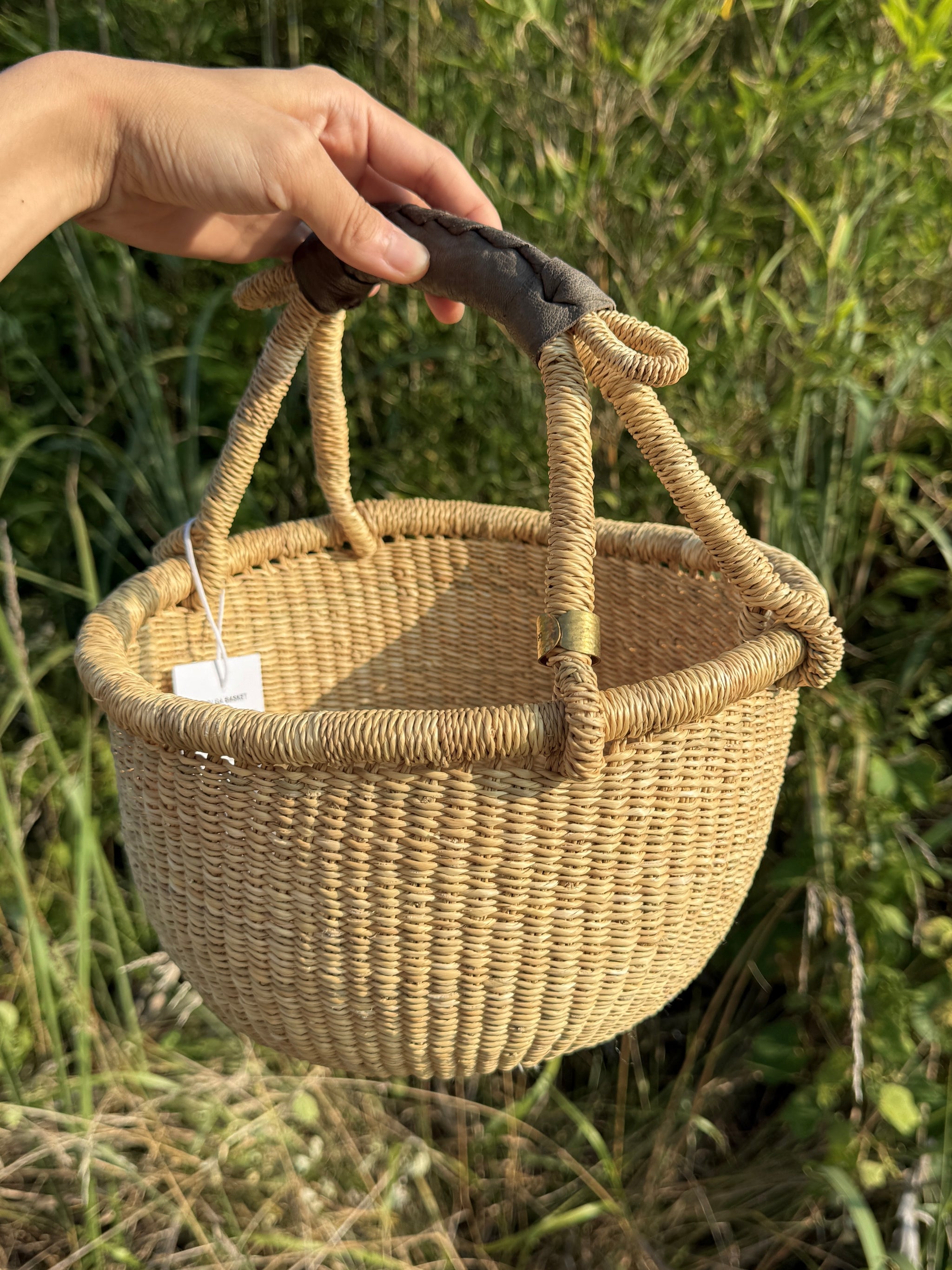 Bolga basket / D (丸型Sサイズ) – seed and soil