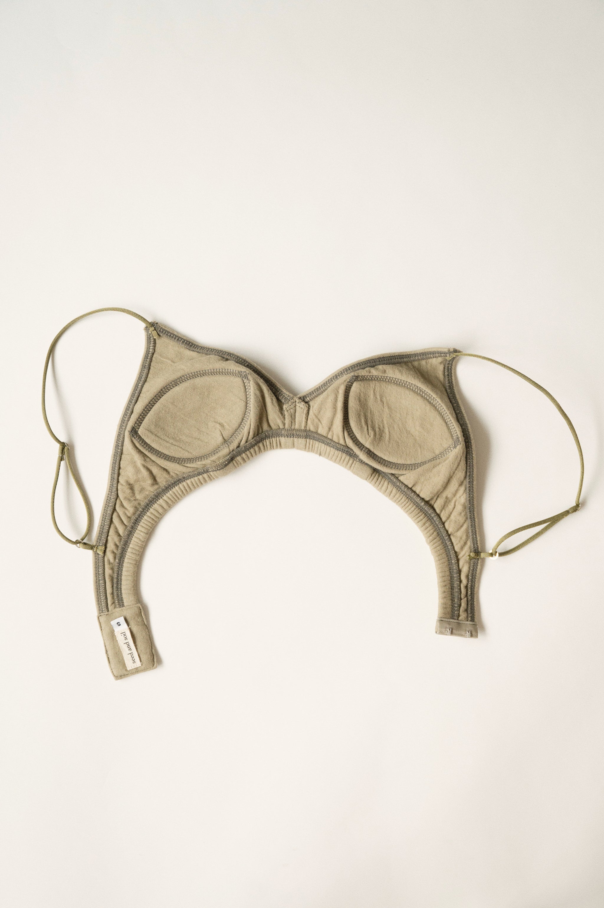 Organic cotton basic bra (olive) – seed and soil