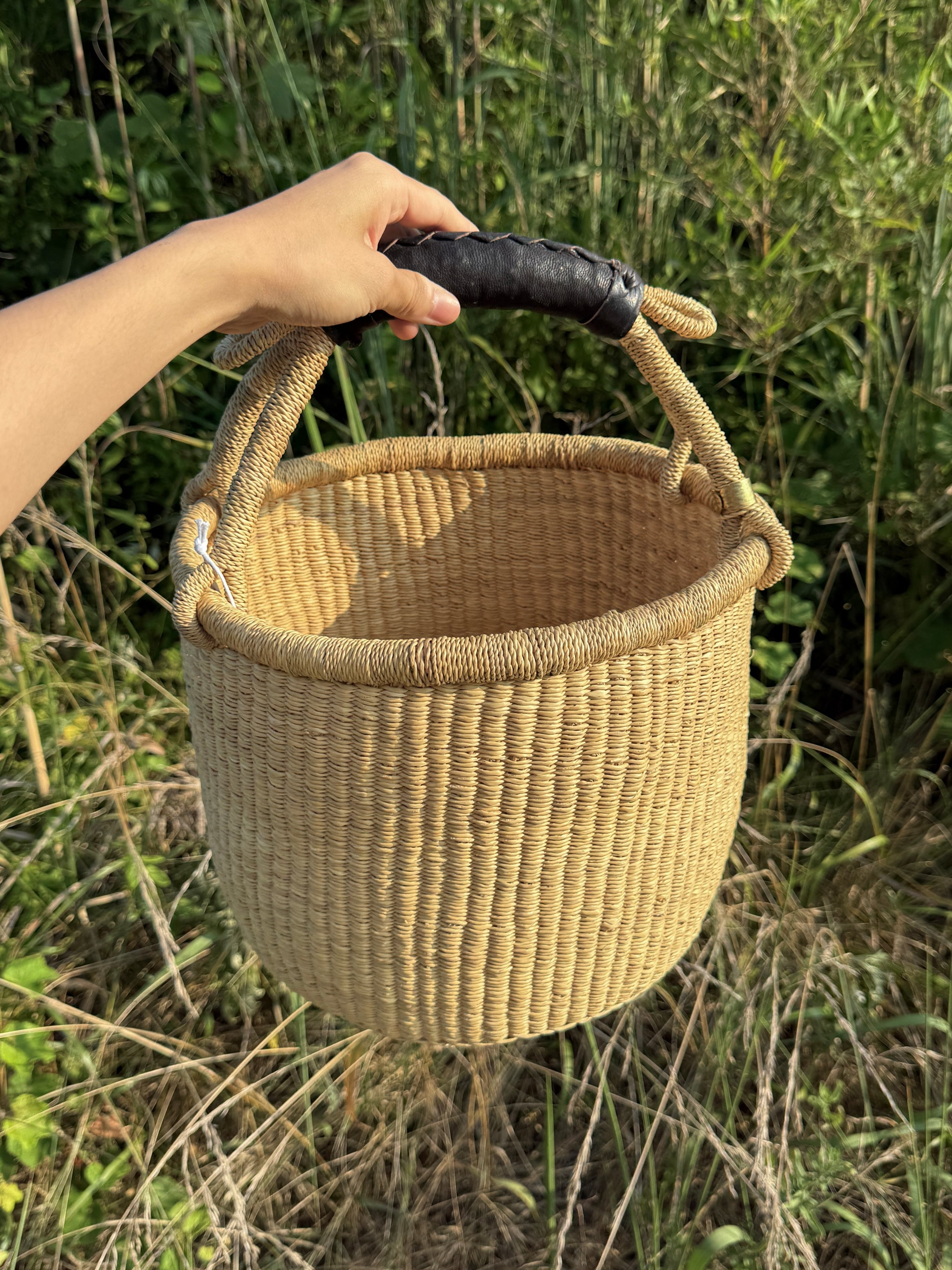 Bolga basket / L (筒型Mサイズ) – seed and soil