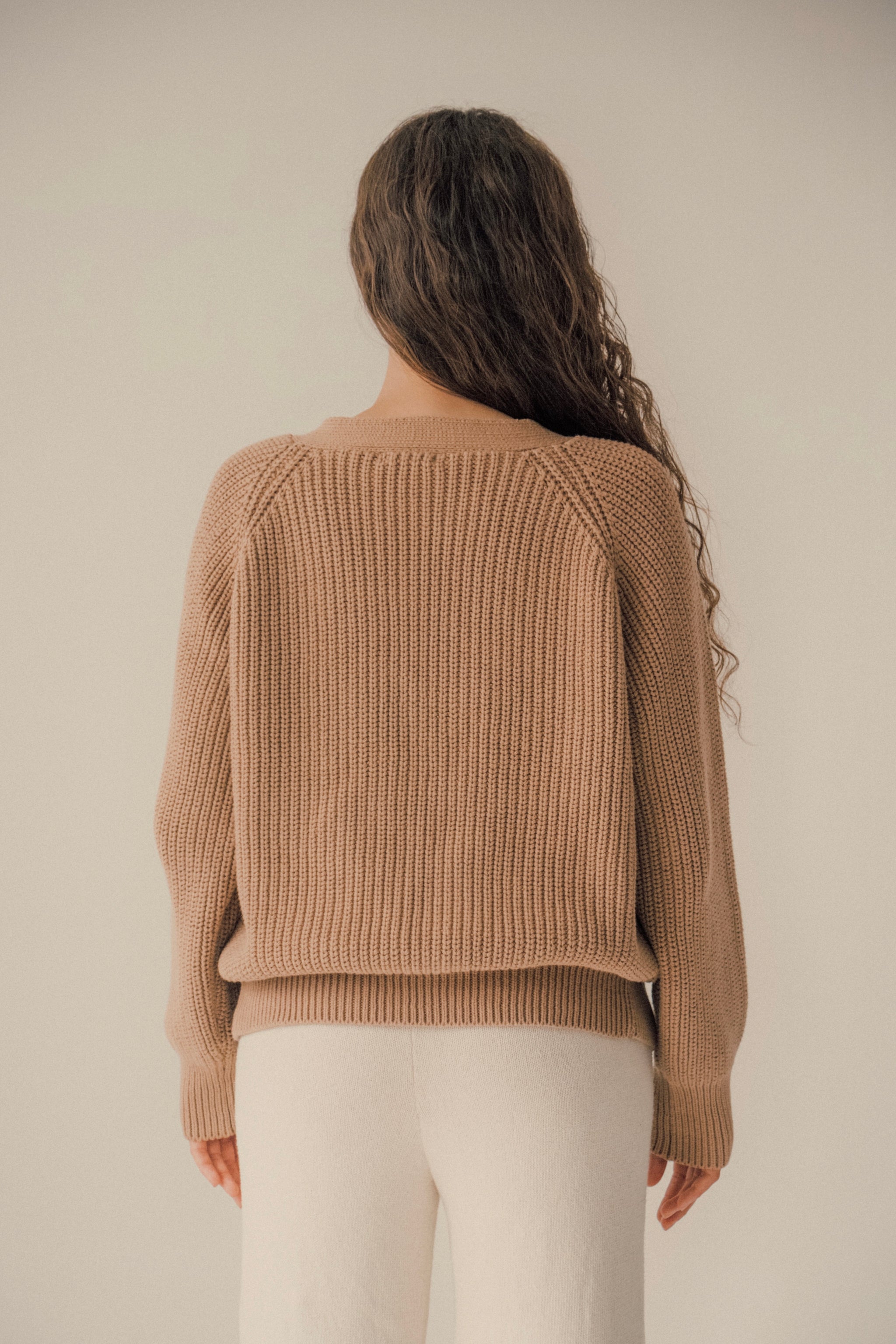 Organic cotton cardigan(toffee) – seed and soil