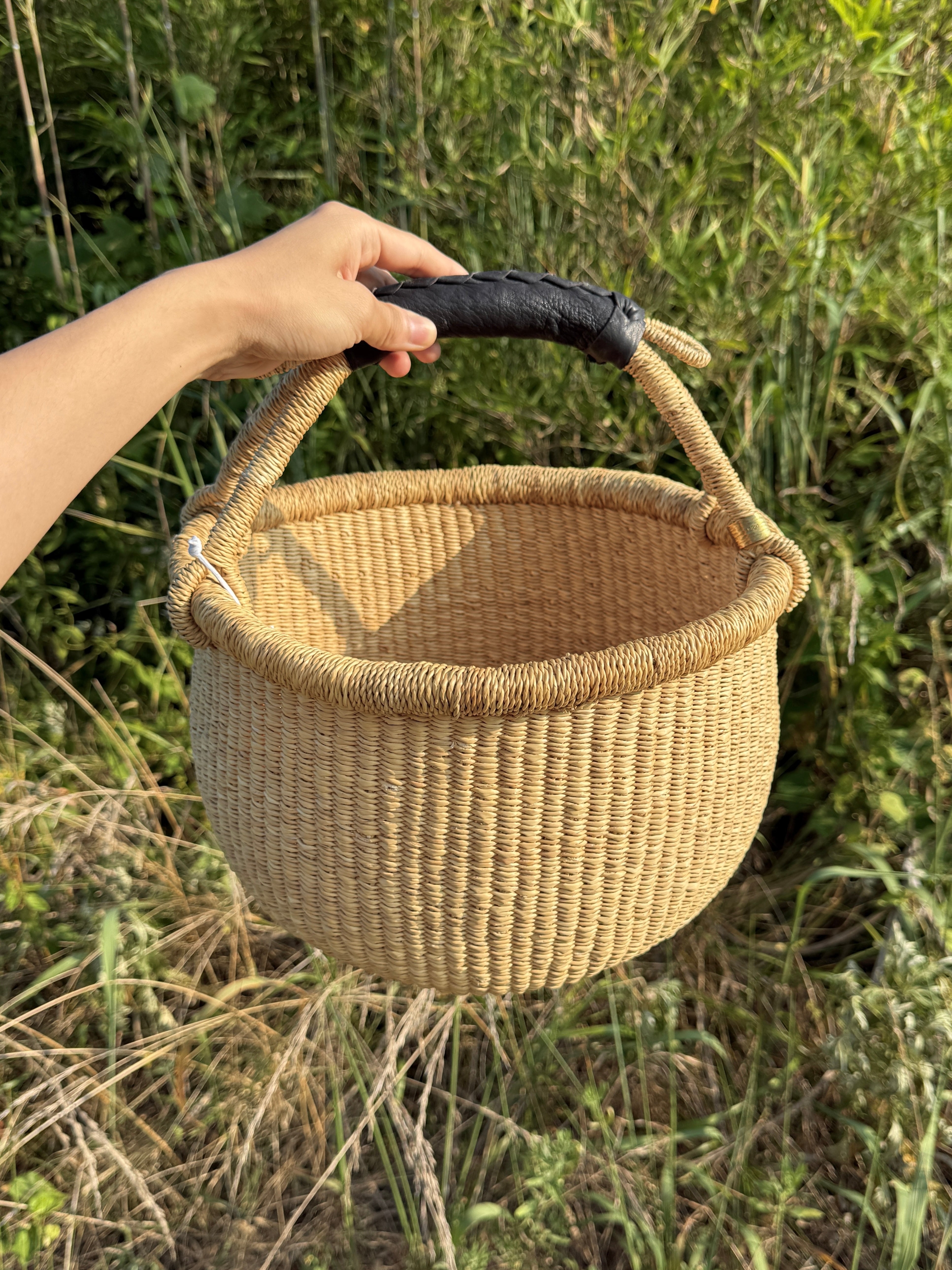 biga ボルガバスケット Bolga basket / F (丸型Mサイズ) – seed and soil