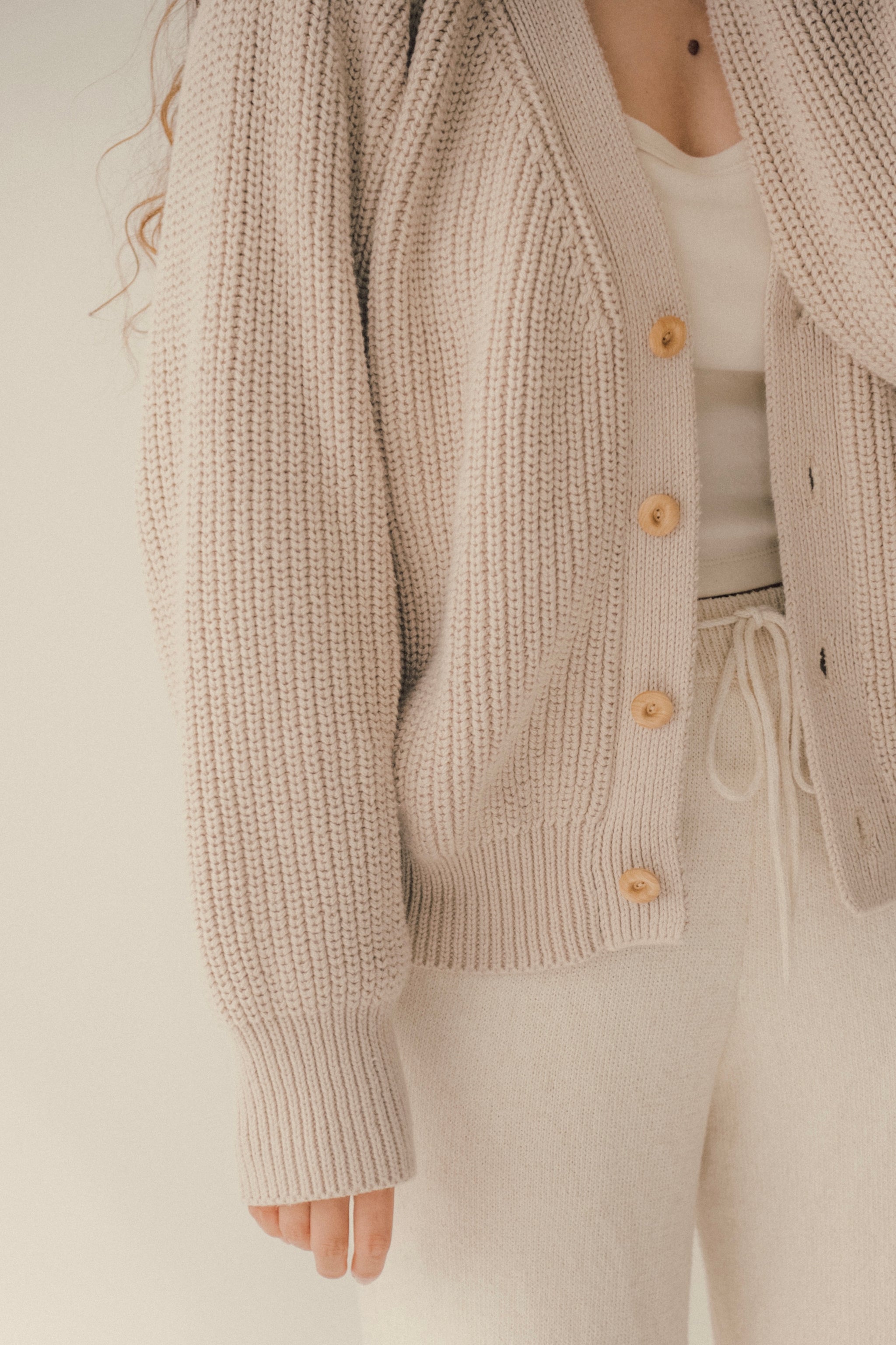 予約販売】Organic cotton cardigan(oat) – seed and soil