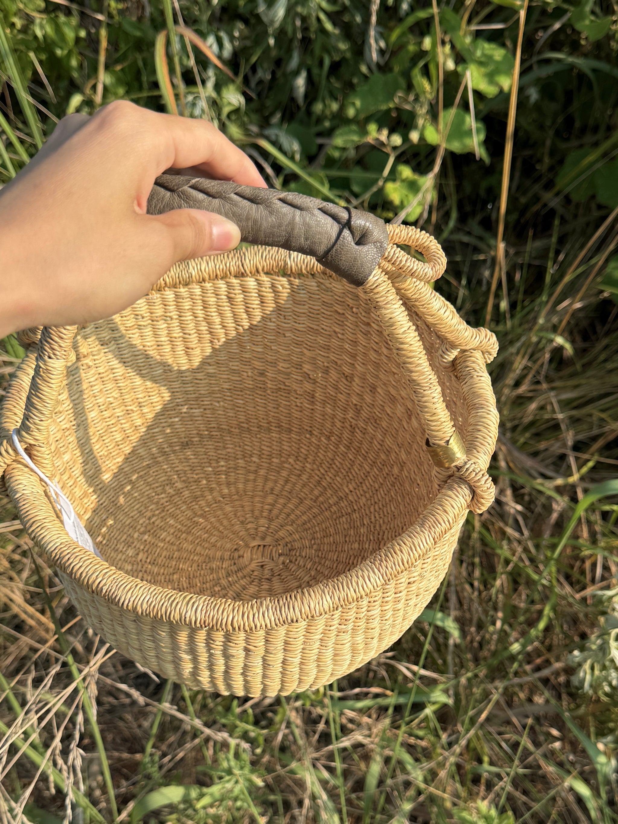 Bolga basket / D (丸型Sサイズ) – seed and soil