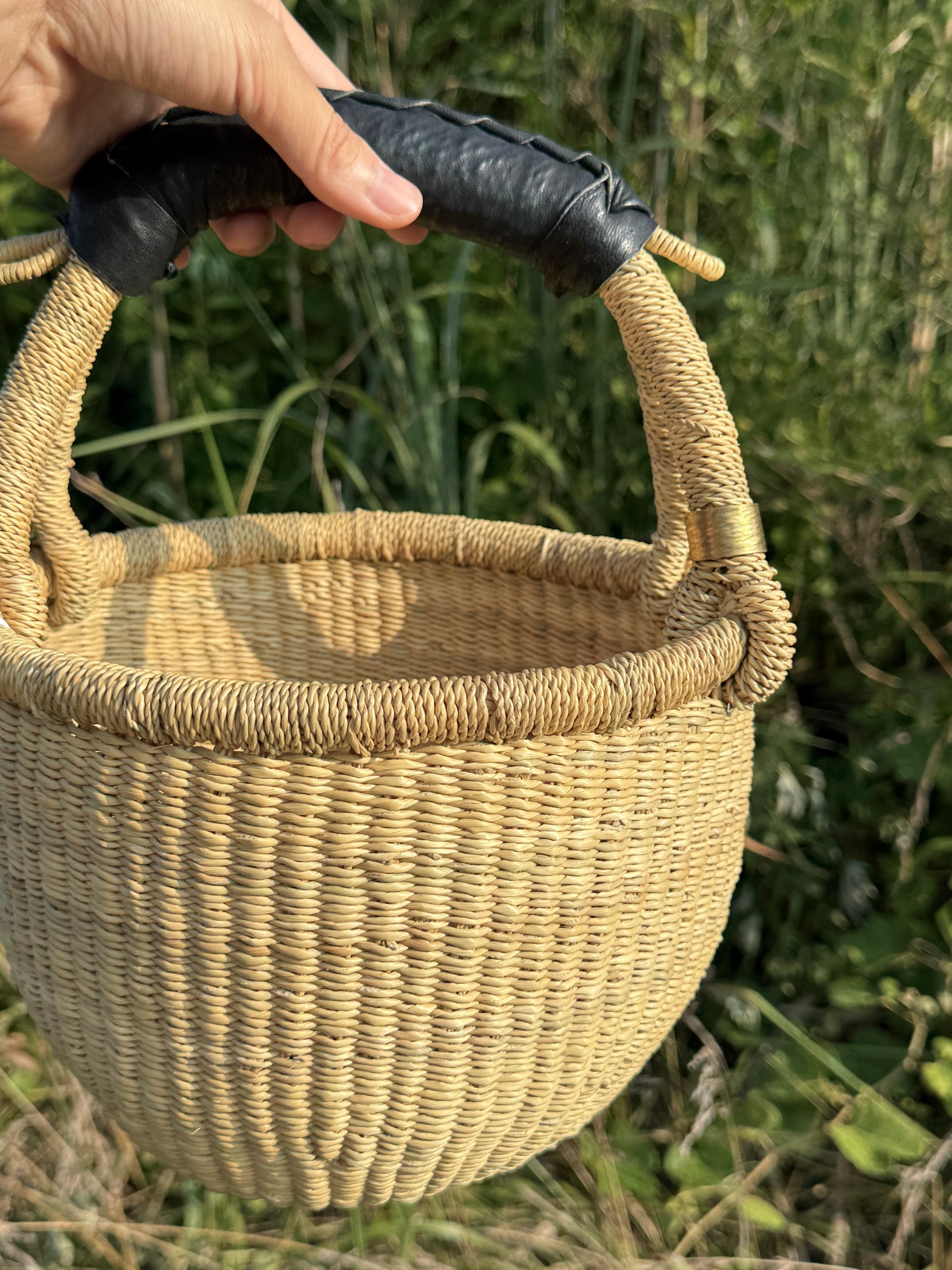 ブルキナファソ ボルガ ブルキナバスケット ポット 壺型 アフリカ