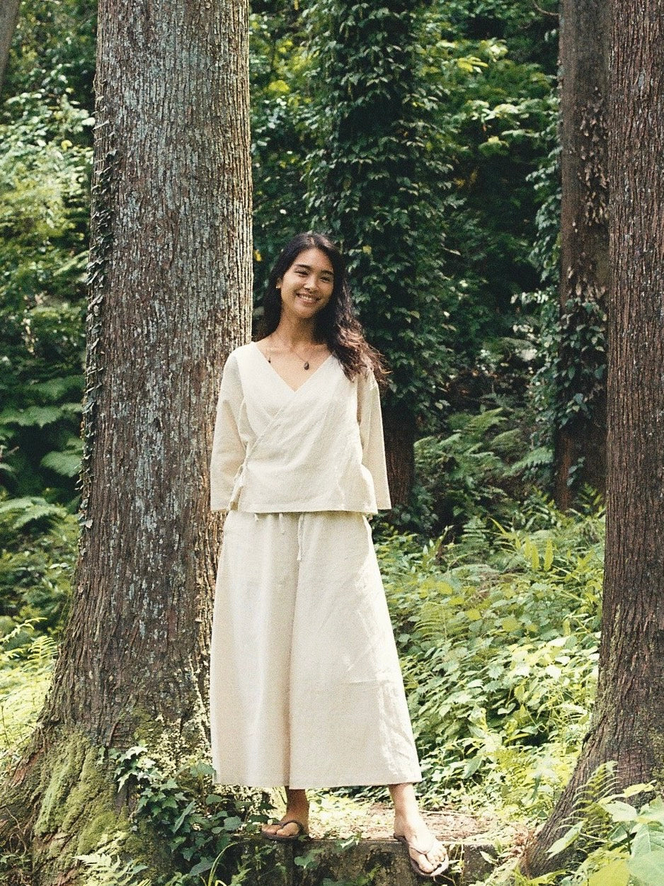 Loose wide pants (oat) – seed and soil