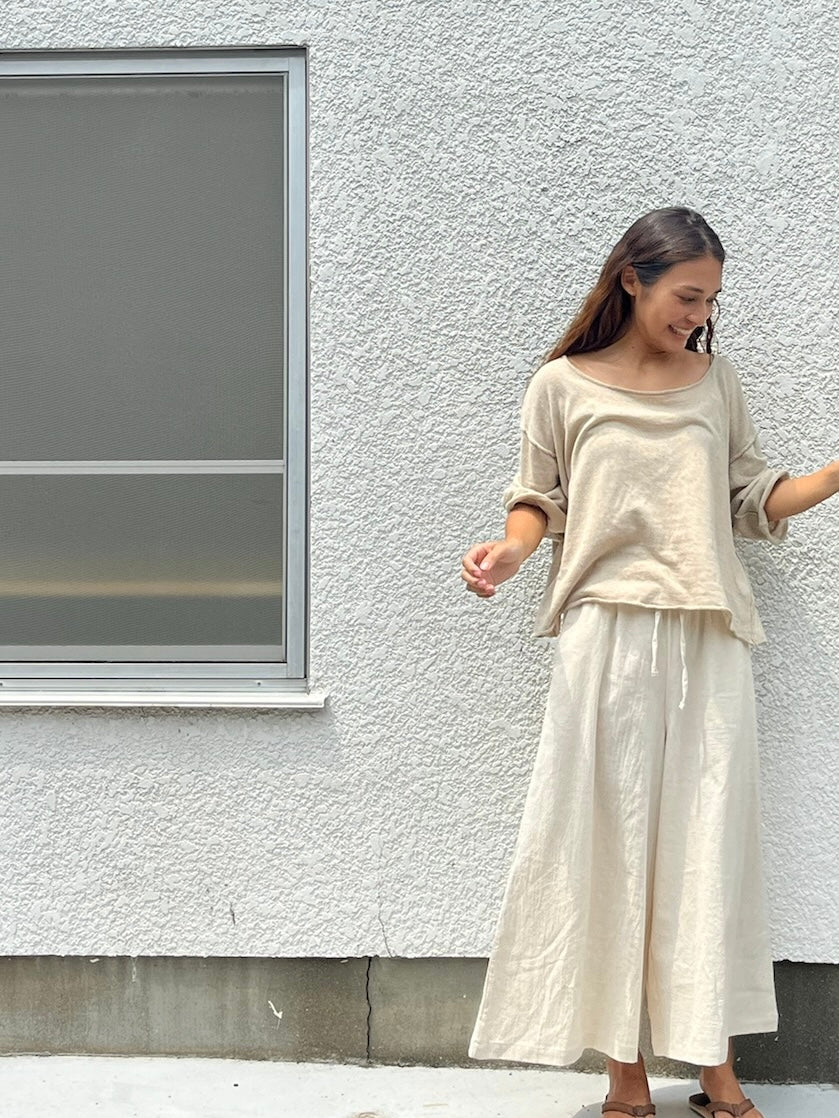 Comfy knit top (natural) – seed and soil