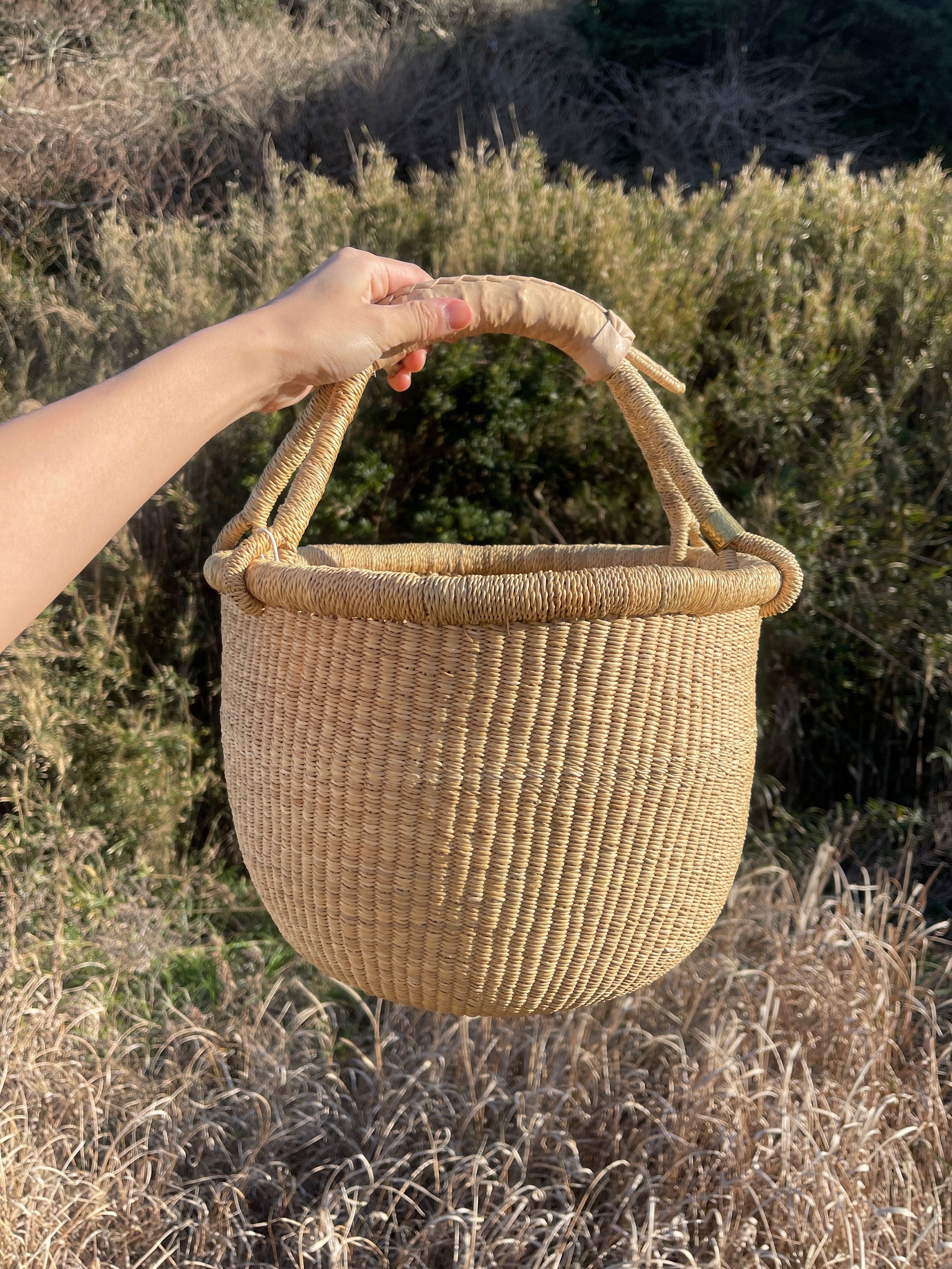 Bolga basket / J (丸型Mサイズ) – seed and soil